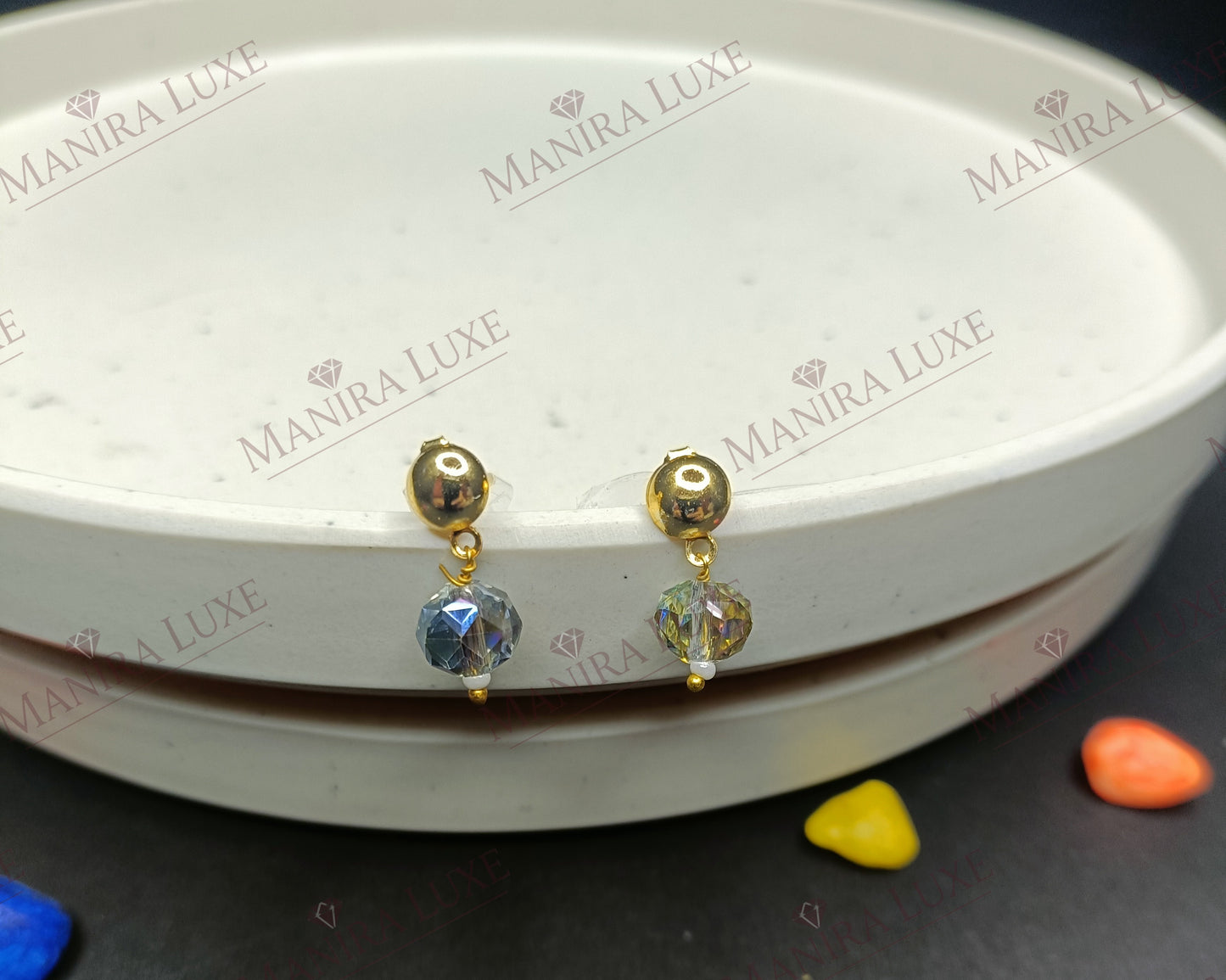 THE PEARL CASCADE COMBO SET GOLD EARRINGS & NECKLACE