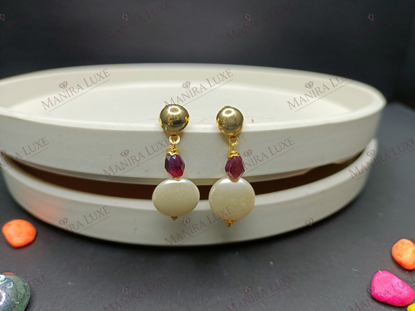 THE TWILIGHT STRAND COMBO SET GOLD EARRINGS & DUAL CHAIN NECKLACE