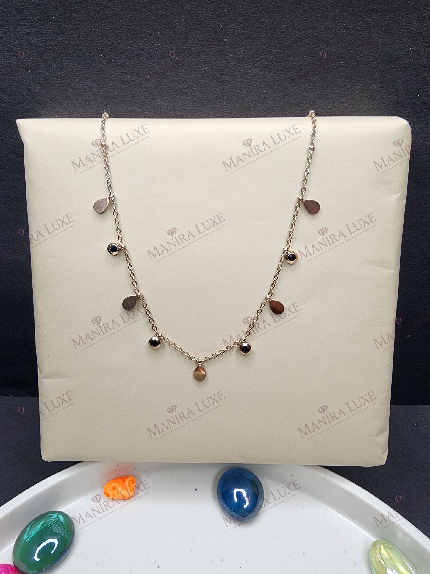 STELLAR RAIN ROSE GOLD NECKLACE