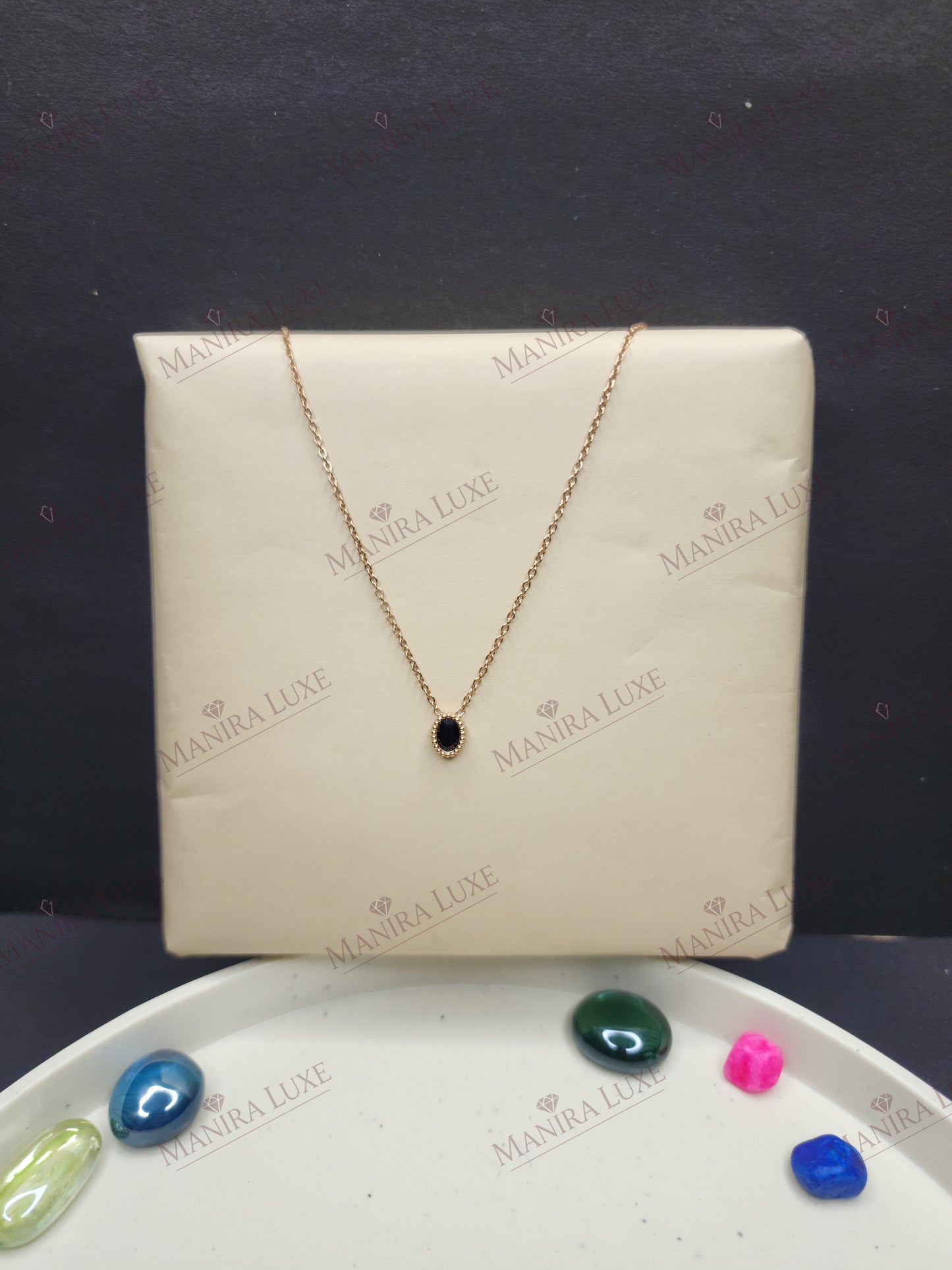 THE SERENE OVAL ROSE GOLD NECKLACE