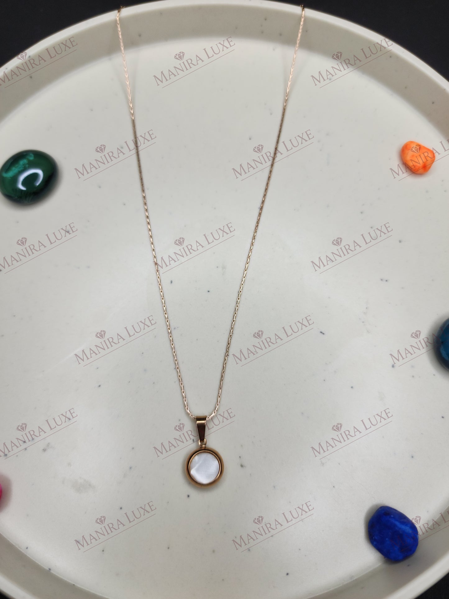 PEARL HORIZON ROSE GOLD NECKLACE
