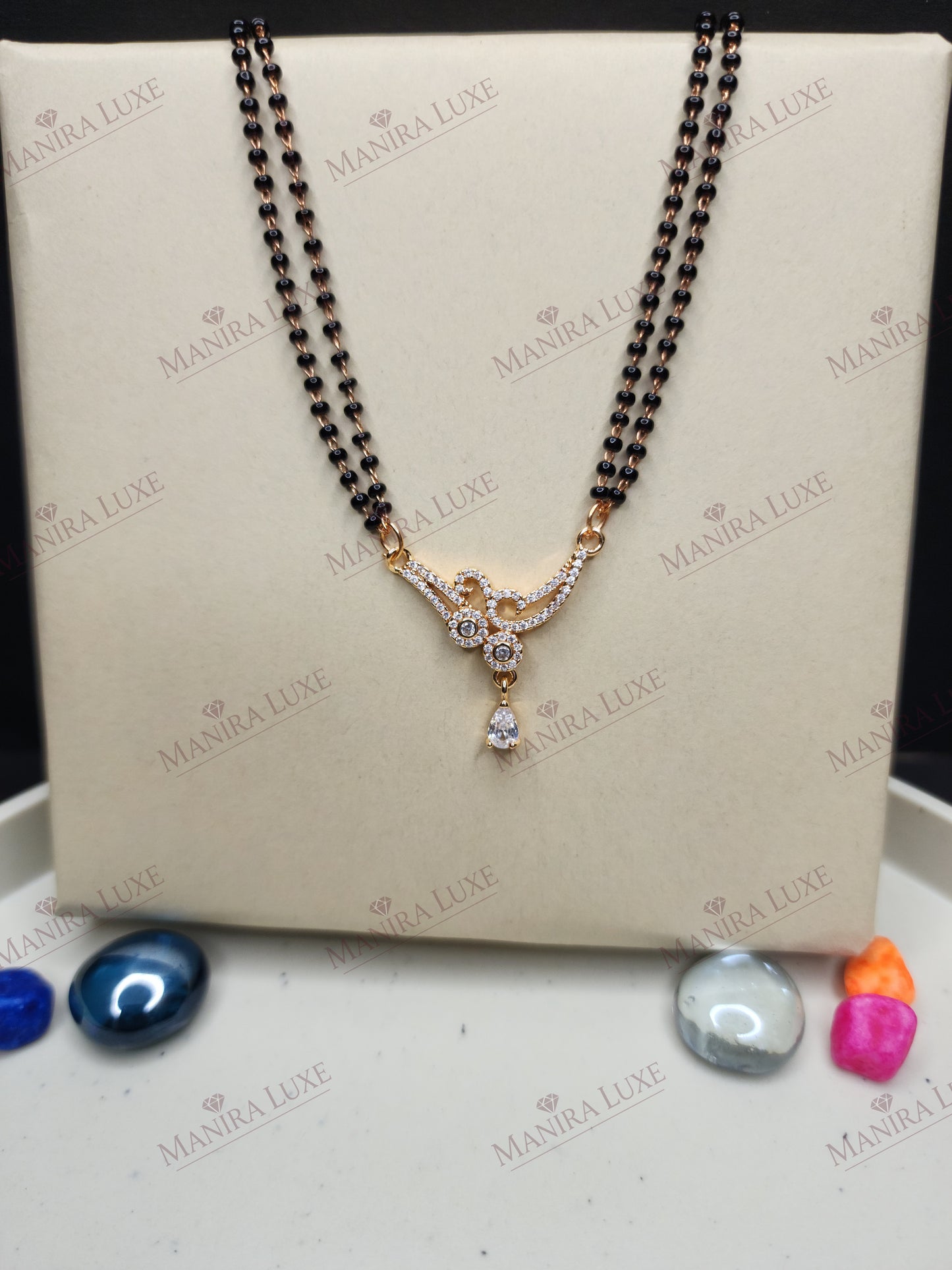 ROSEWOOD PETAL ROSE GOLD MANGALSUTRA