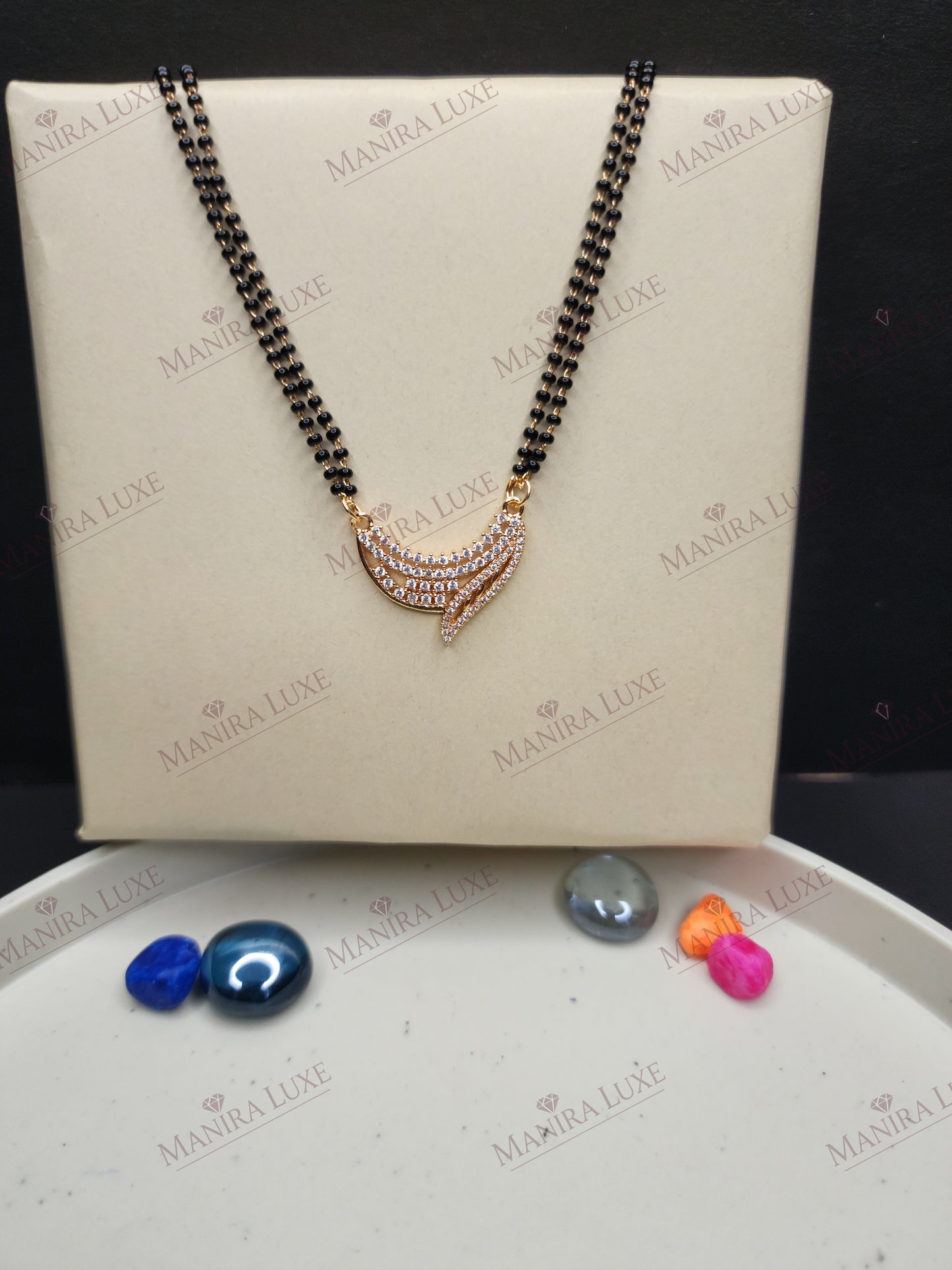 ZIYA CRESCENT ROSE GOLD MANGALSUTRA