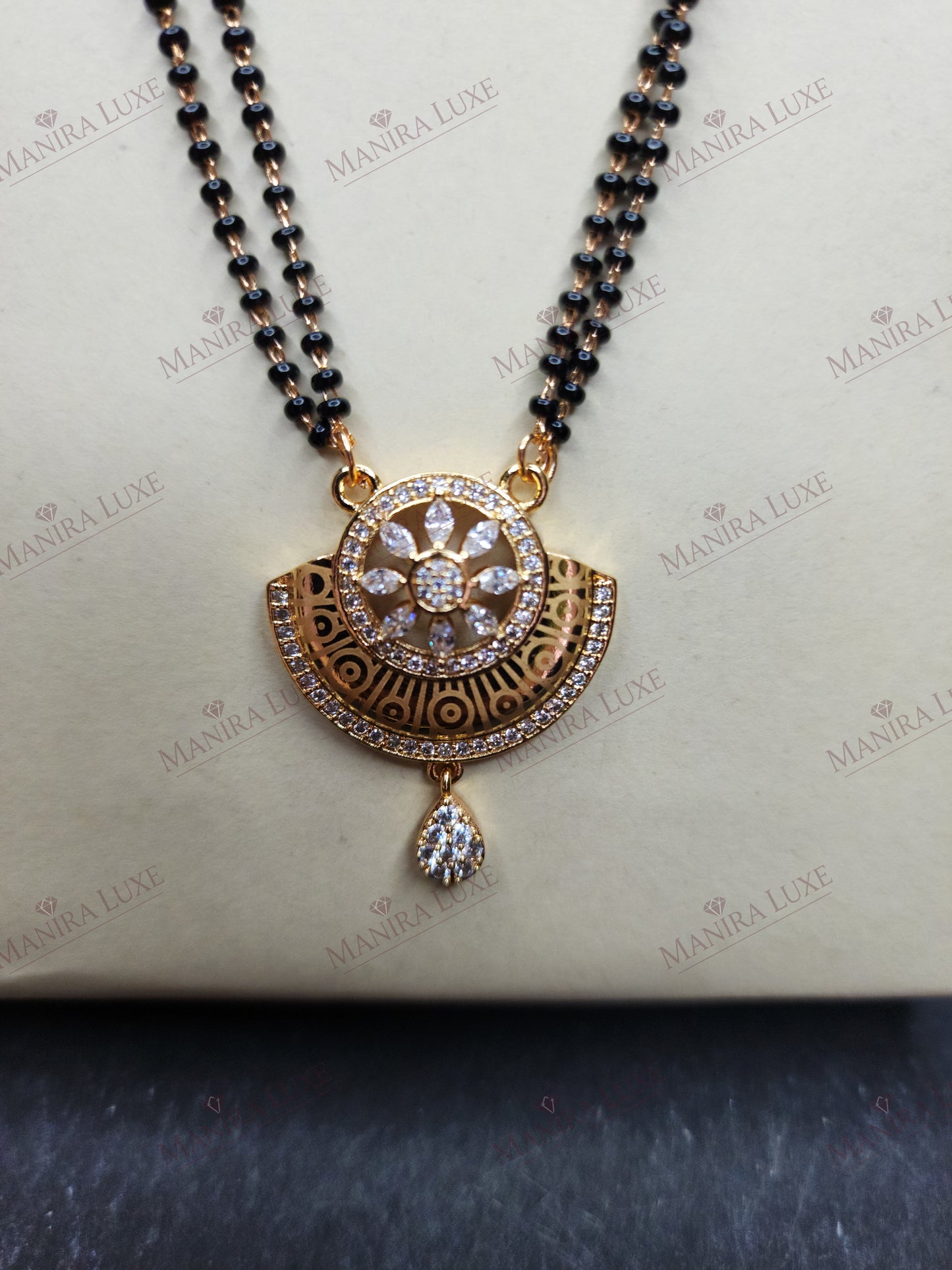 STELLAR CRESCENT ROSE GOLD MANGALSUTRA
