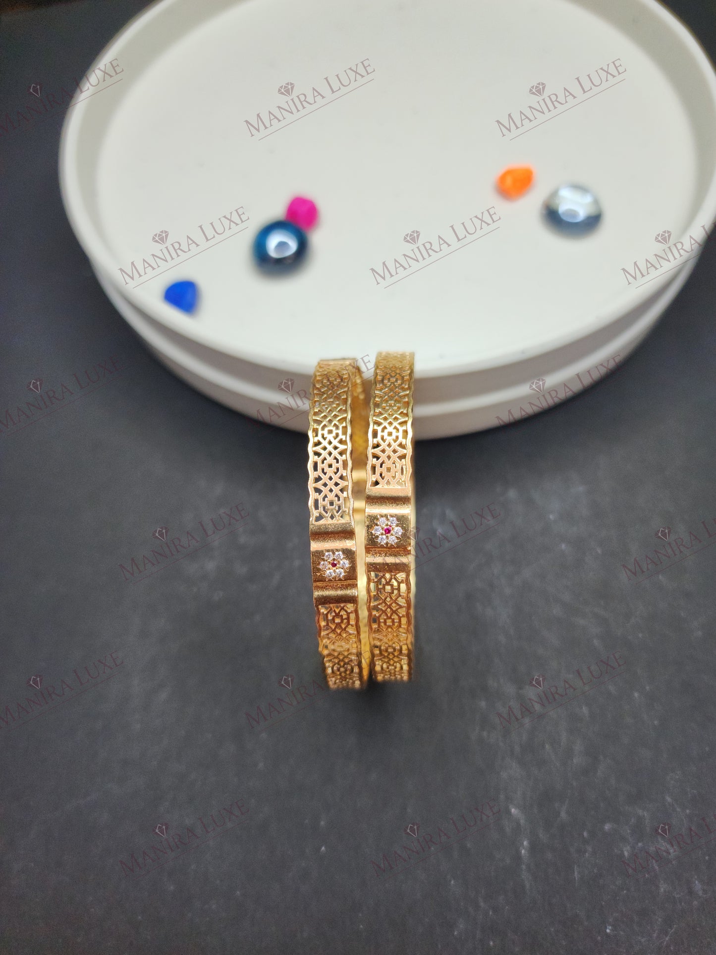 THE GILDED TRELLIS GOLD BANGLES