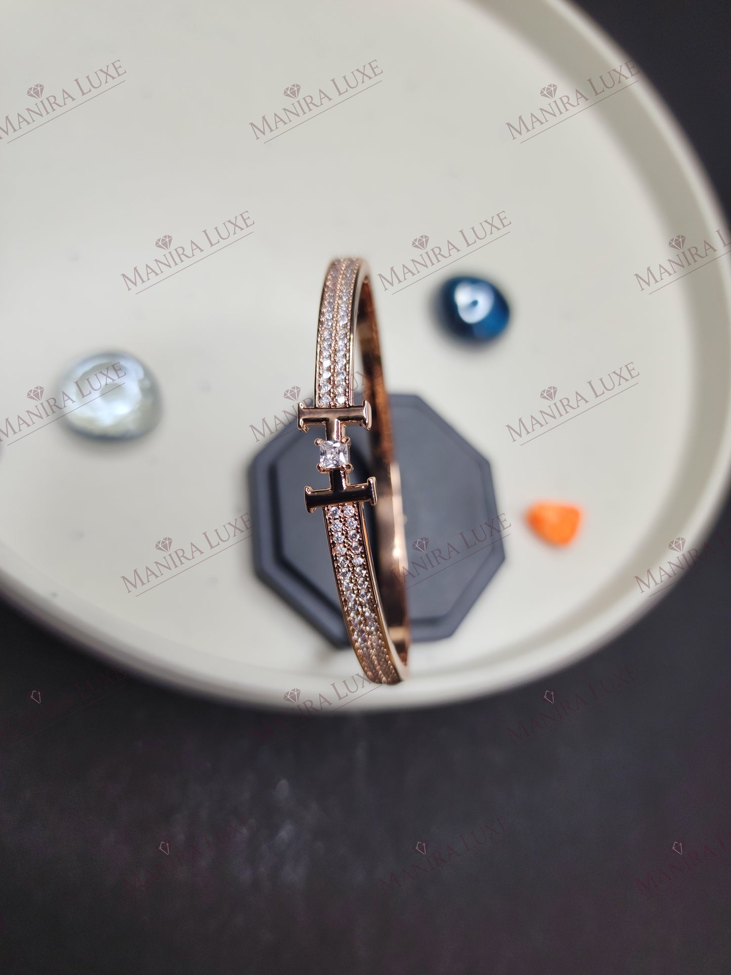 INFINITE INITIAL ROSE GOLD BRACELET