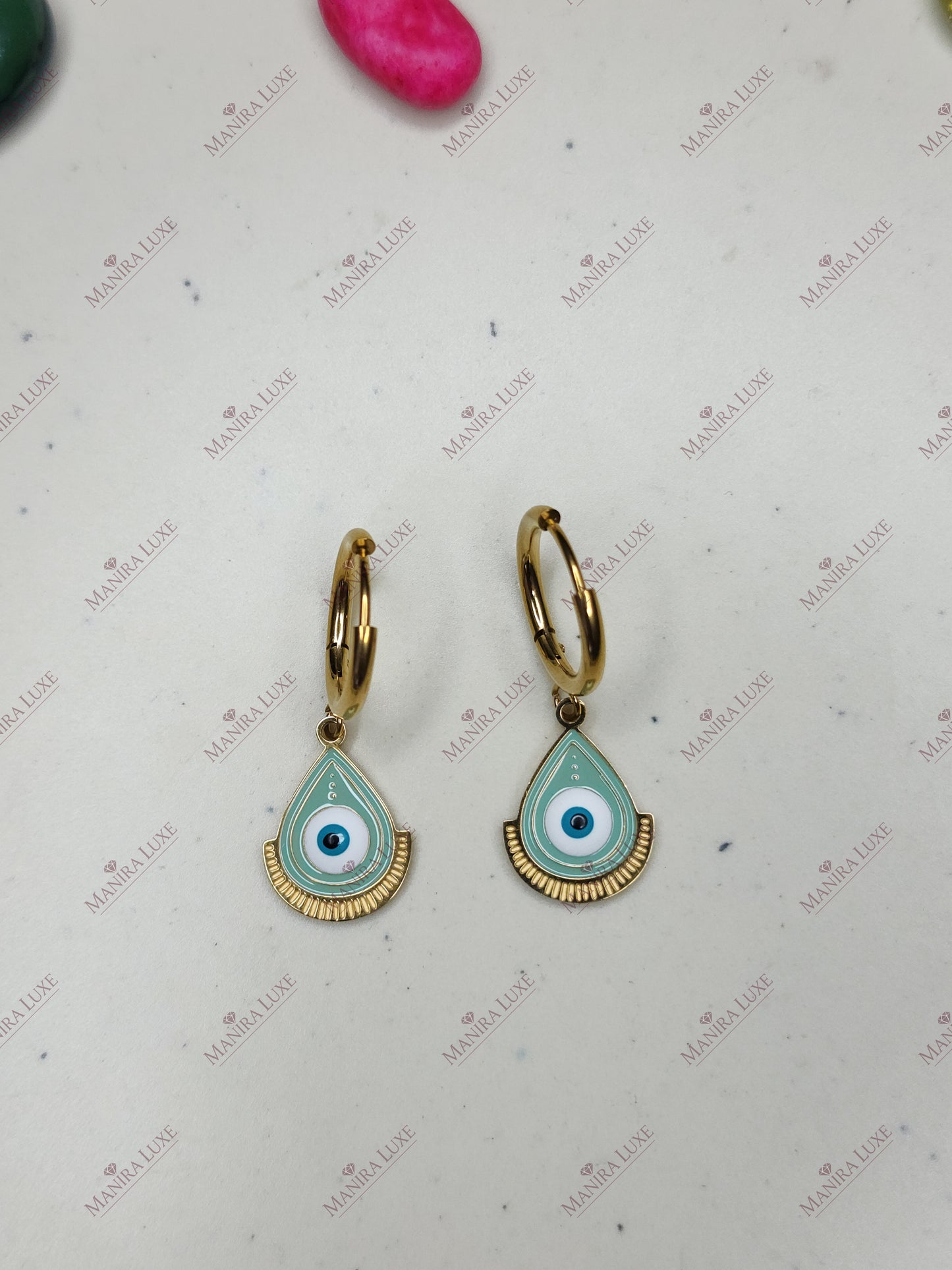 GOLDEN GLARE TEARDROP GOLD EARRINGS