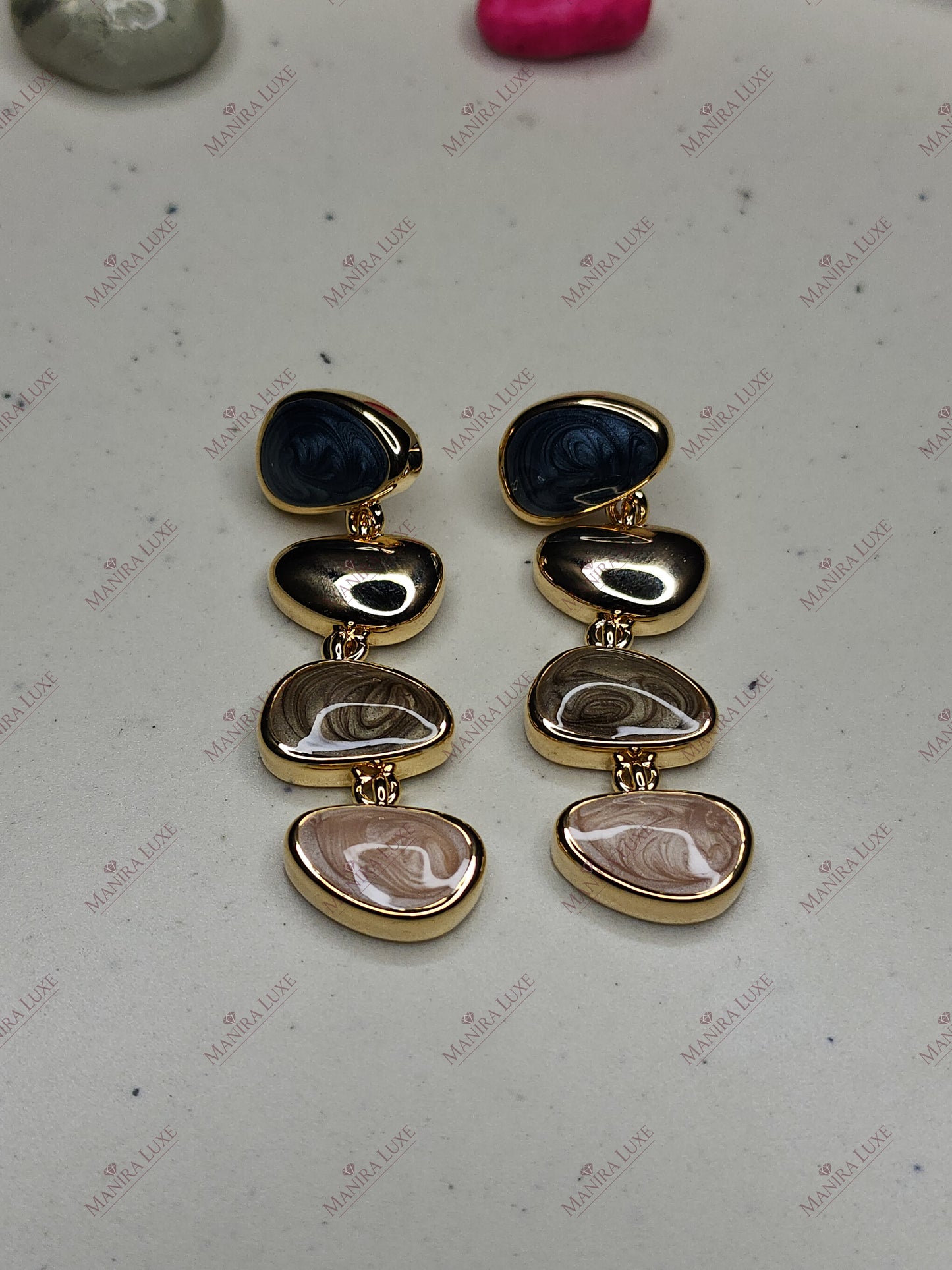 STRATA CASCADES GOLD EARRINGS