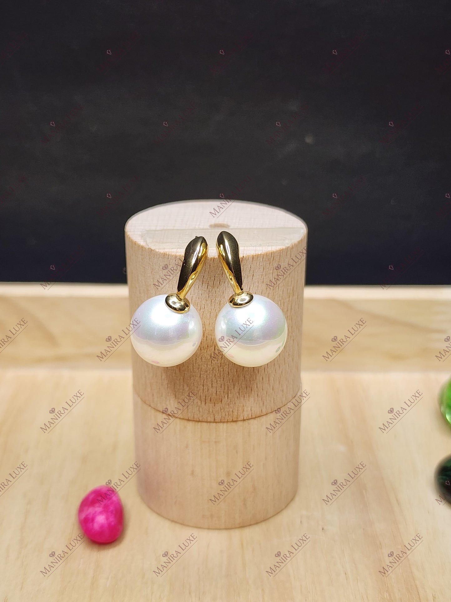OPALINE GLOW GOLD EARRINGS
