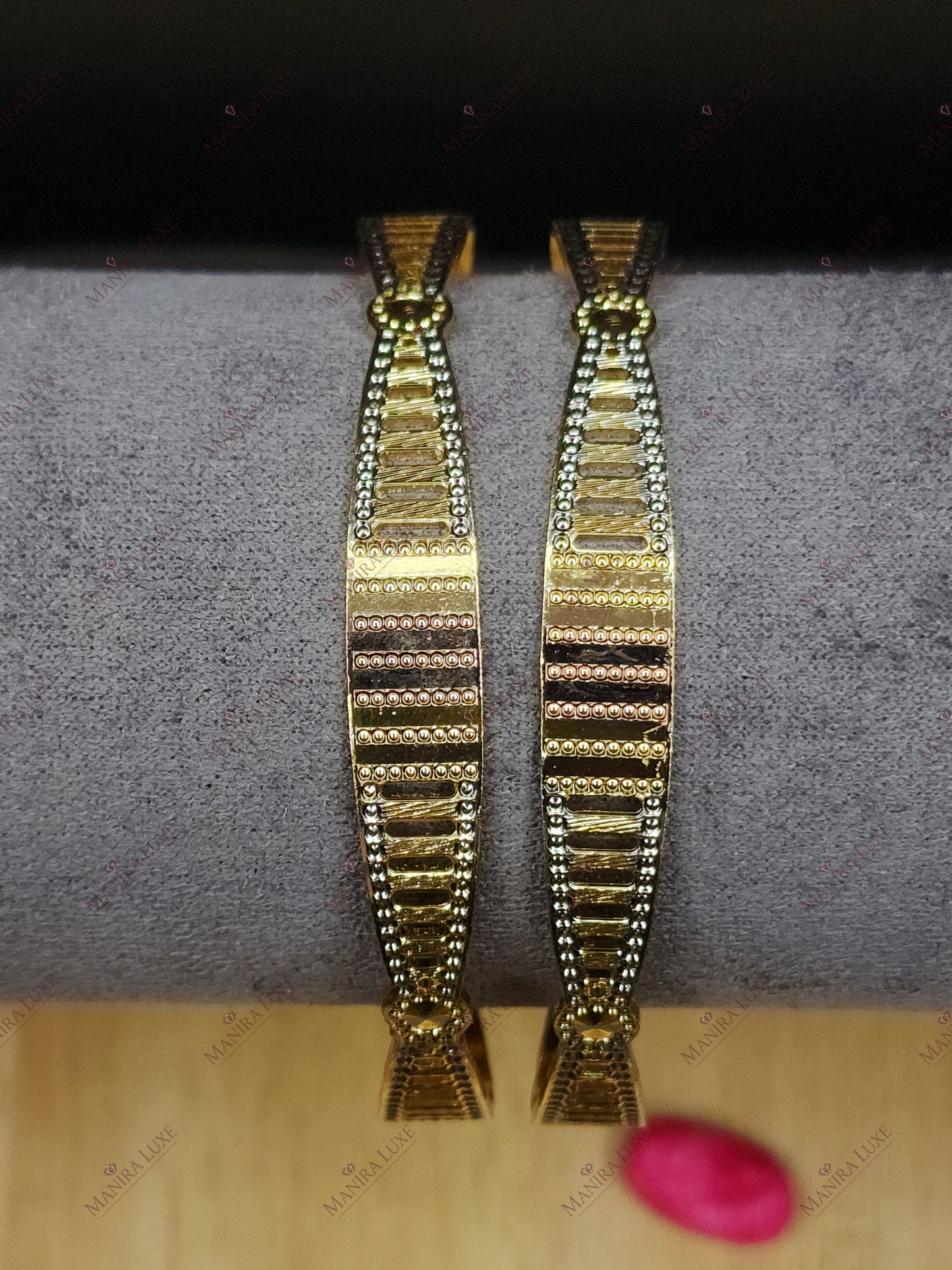 ARTISAN ETCHED CNC CARVED ROSE GOLD BANGLES