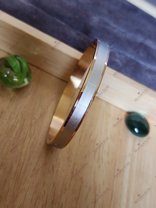 THE STERLING EDGE ROSE GOLD MEN'S KADA