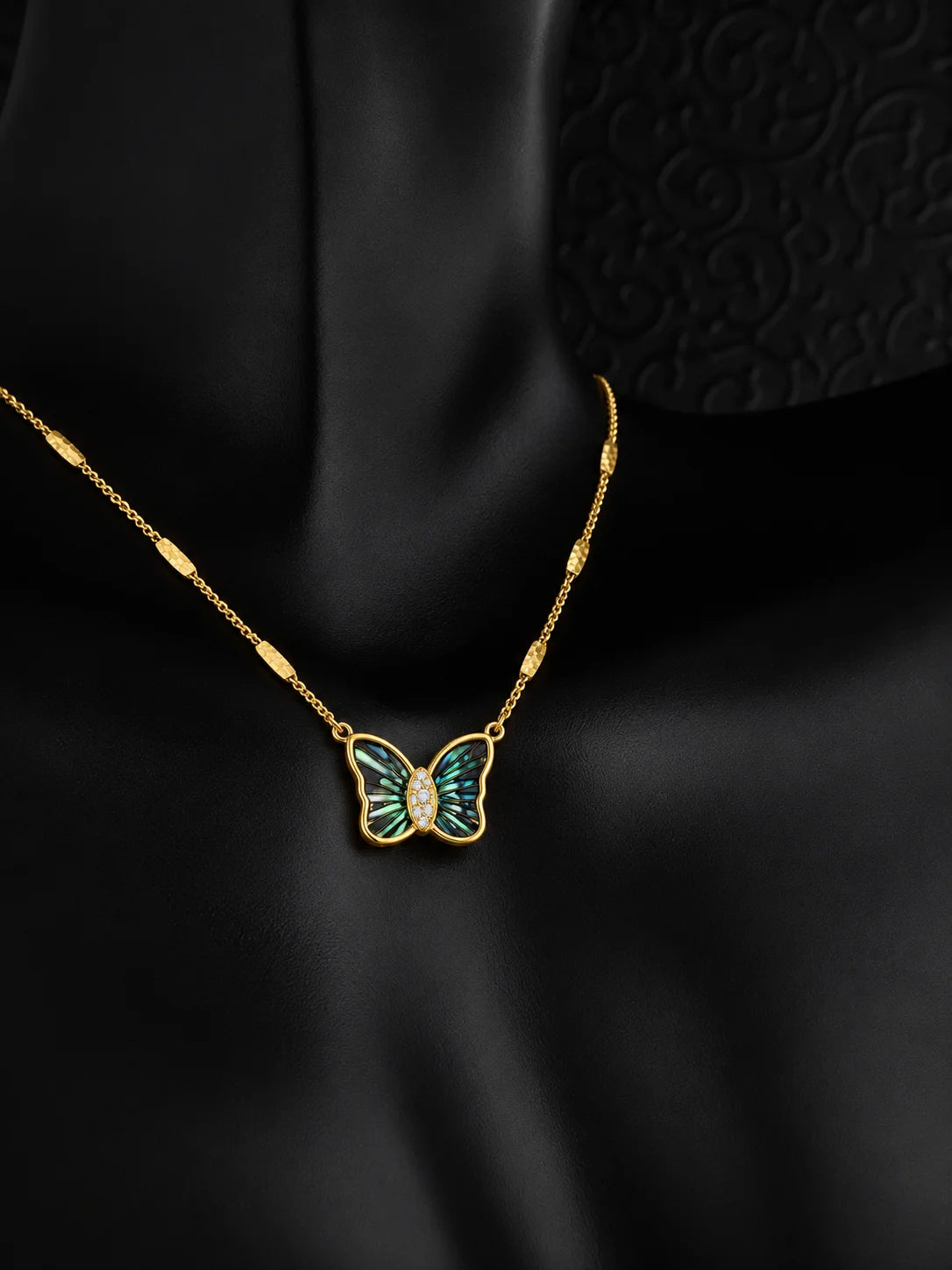 Iridescent Butterfly Necklace