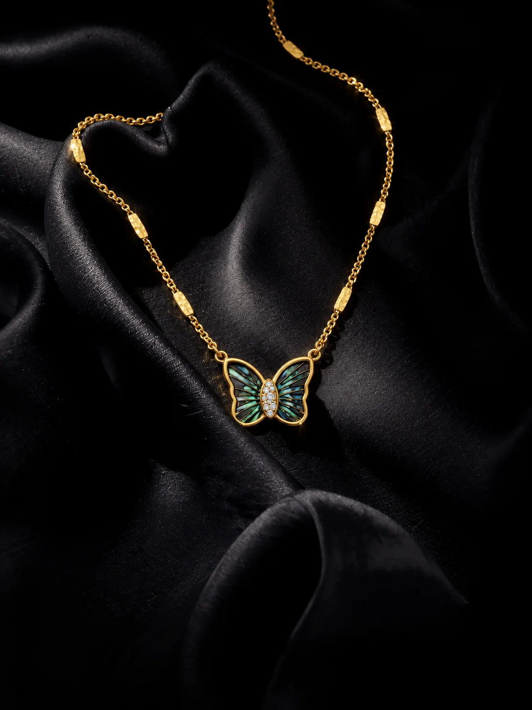 Iridescent Butterfly Necklace