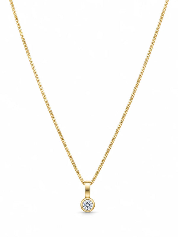 Gold Solitaire Necklace