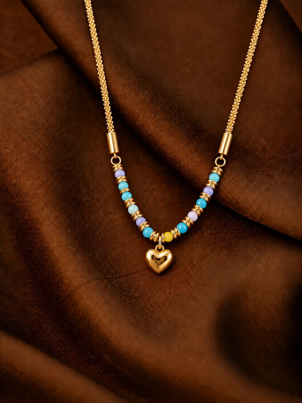 Colorful Gold Heart Necklace