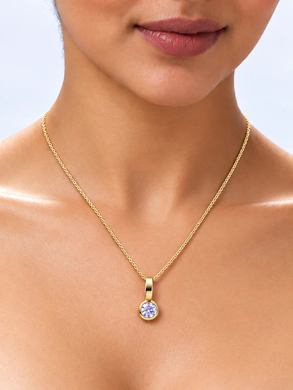 Gold Solitaire Necklace