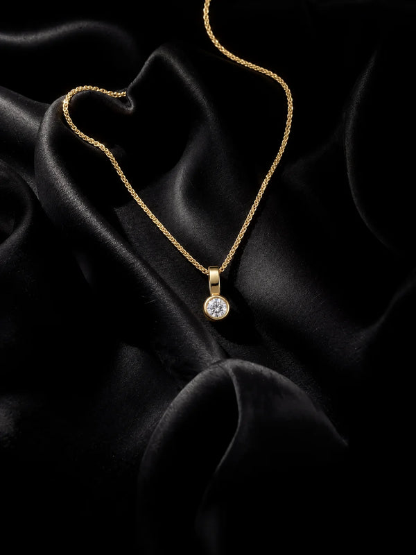 Gold Solitaire Necklace