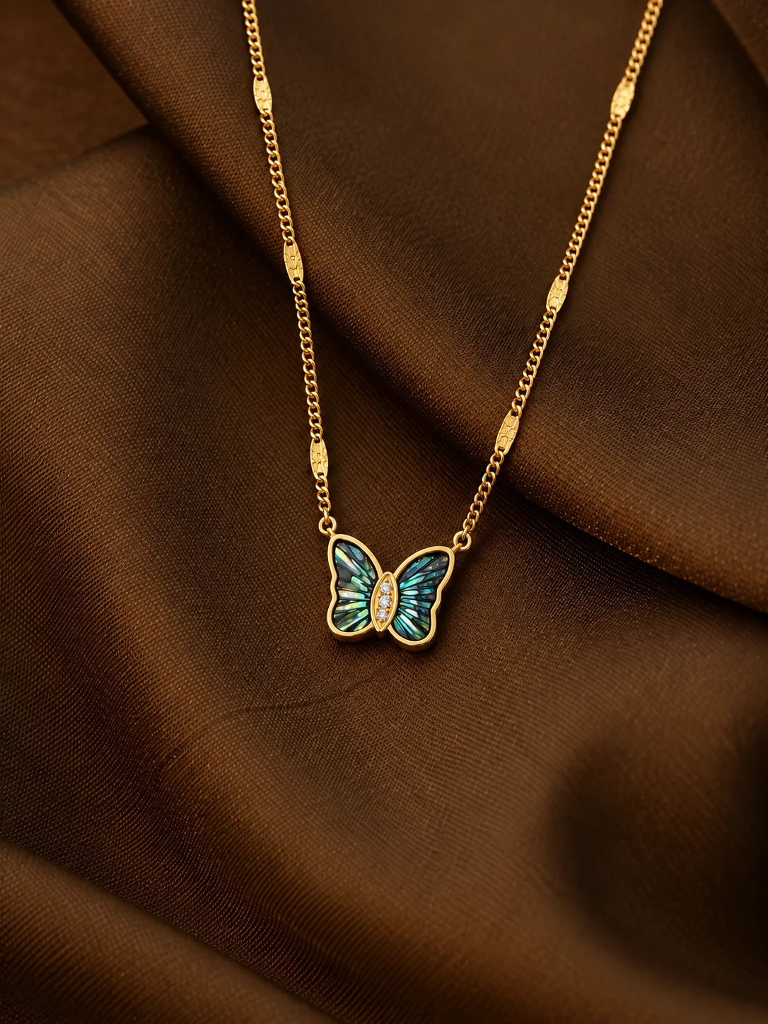 Iridescent Butterfly Necklace