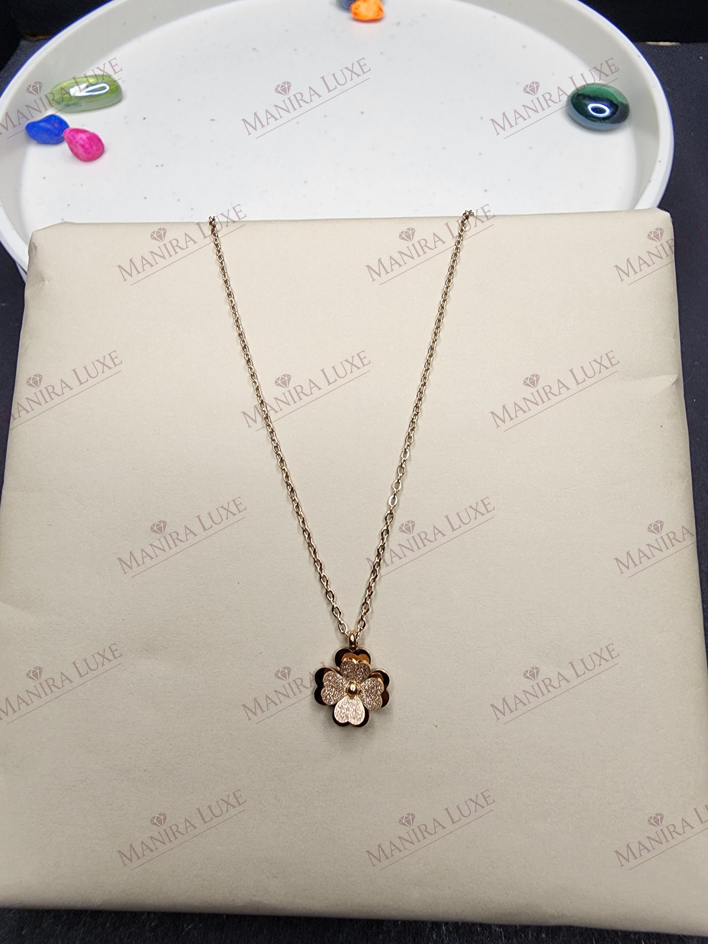 PETALS OF FORTUNE ROSE GOLD NECKLACE