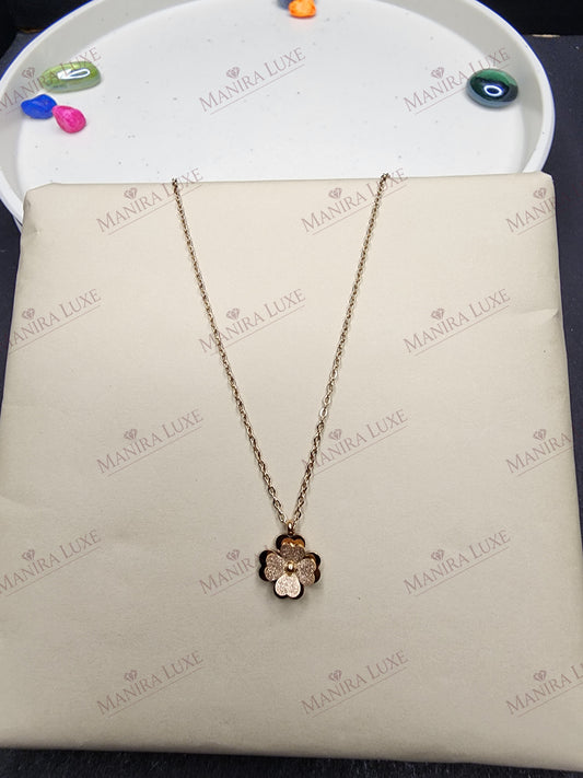 PETALS OF FORTUNE ROSE GOLD NECKLACE