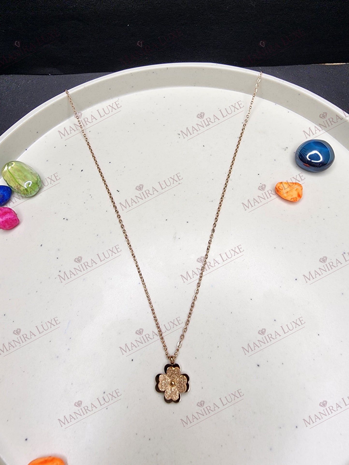 PETALS OF FORTUNE ROSE GOLD NECKLACE