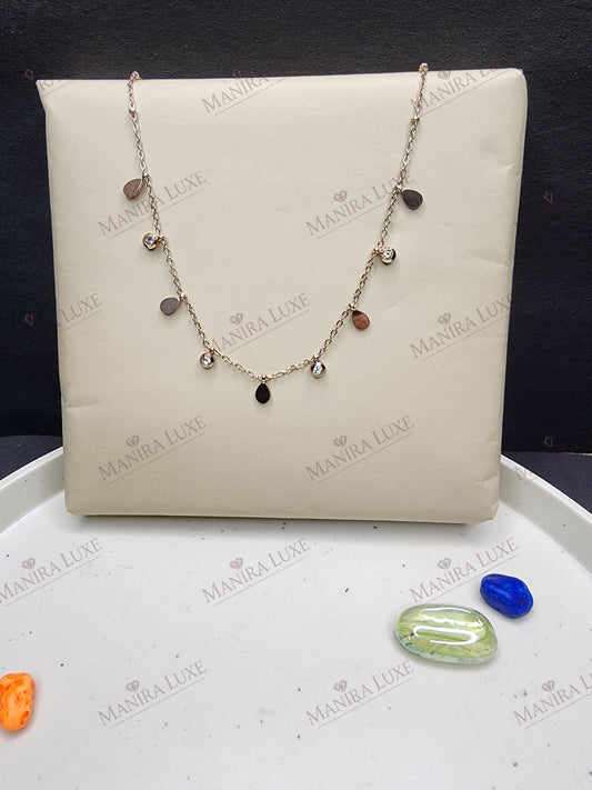 STELLAR RAIN ROSE GOLD NECKLACE