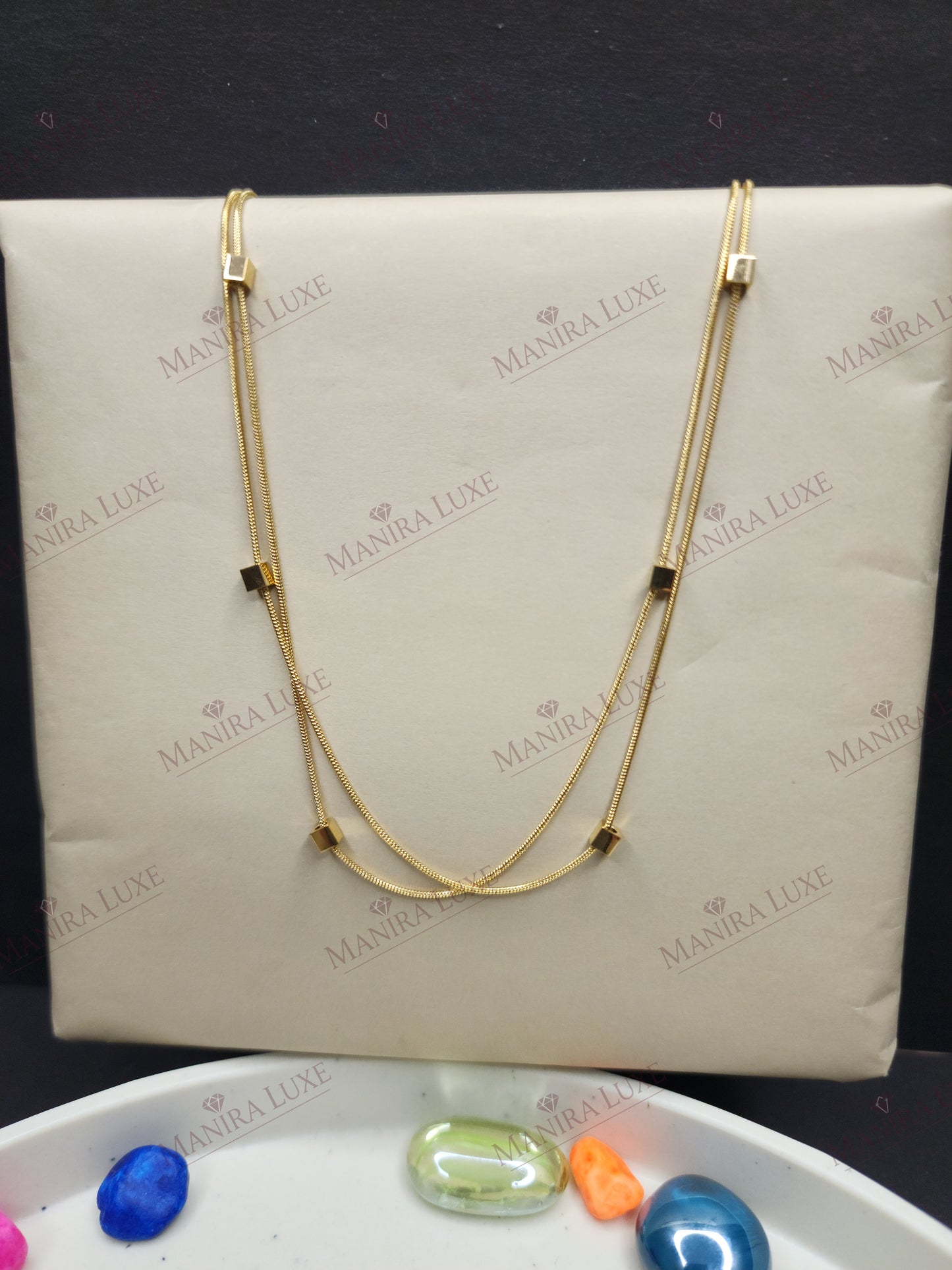 ISOMETRIC LAYERS GOLD NECKLACE