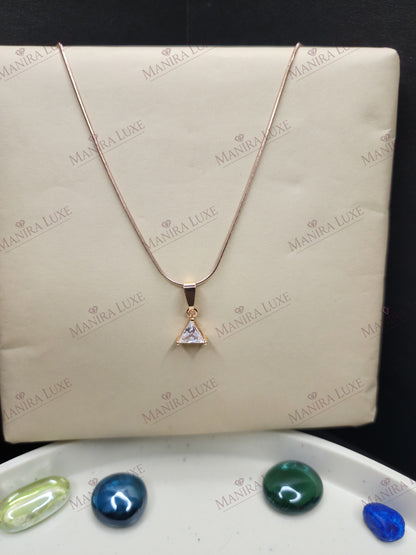 THE TRILLION SPARK ROSE GOLD NECKLACE