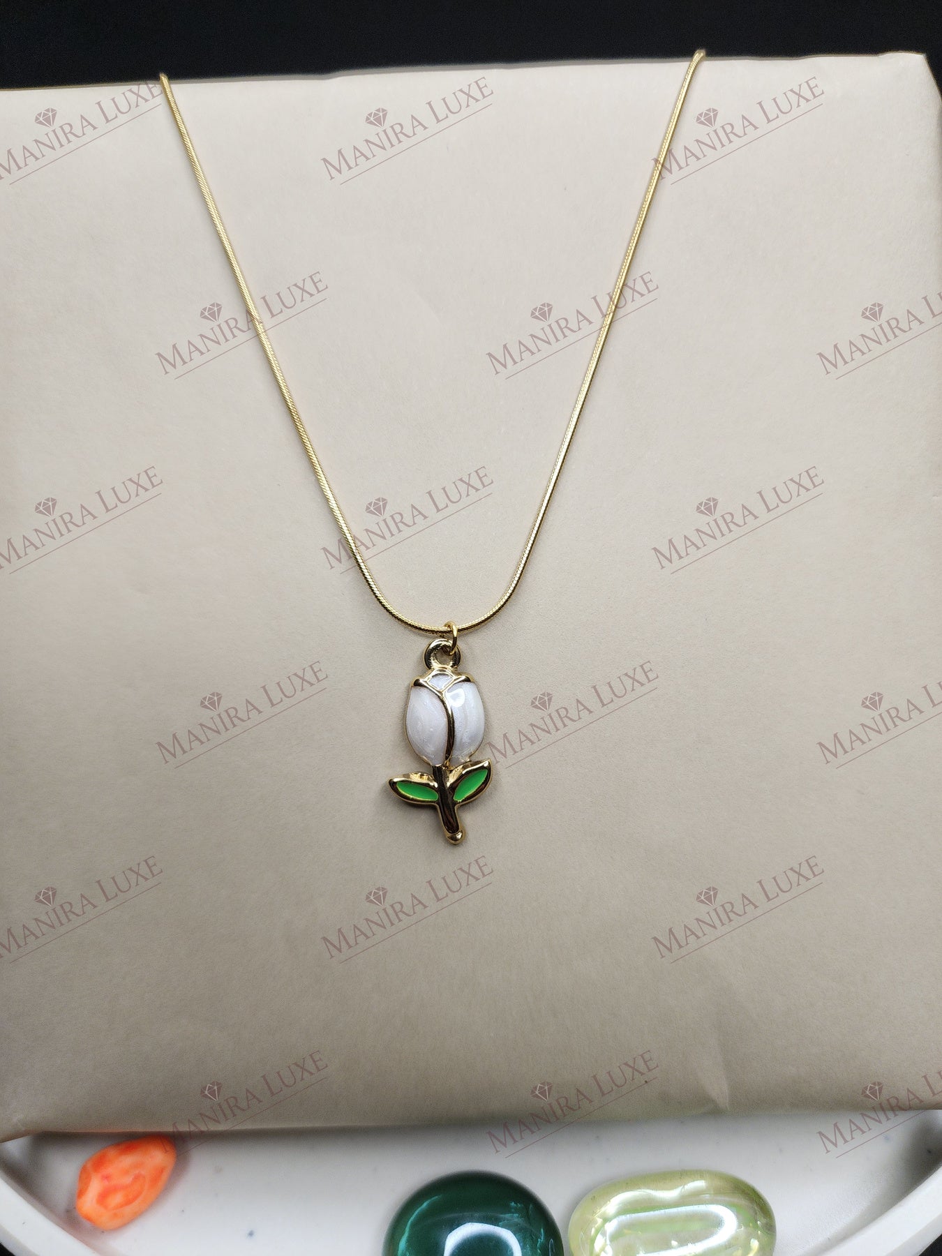 SPRING`S FIRST WHISPER GOLD NECKLACE
