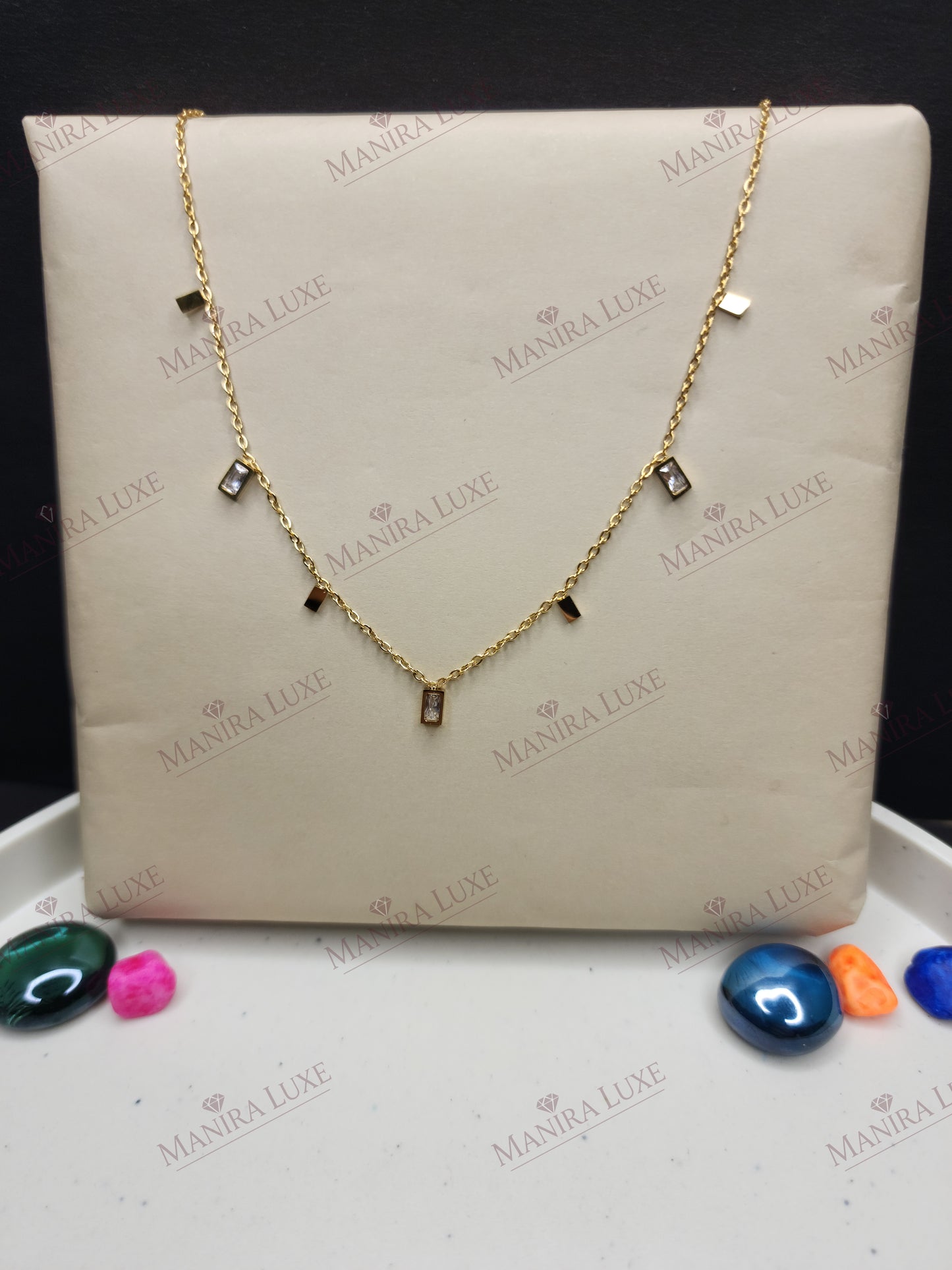 PRISM PATH GOLD NECKLACE