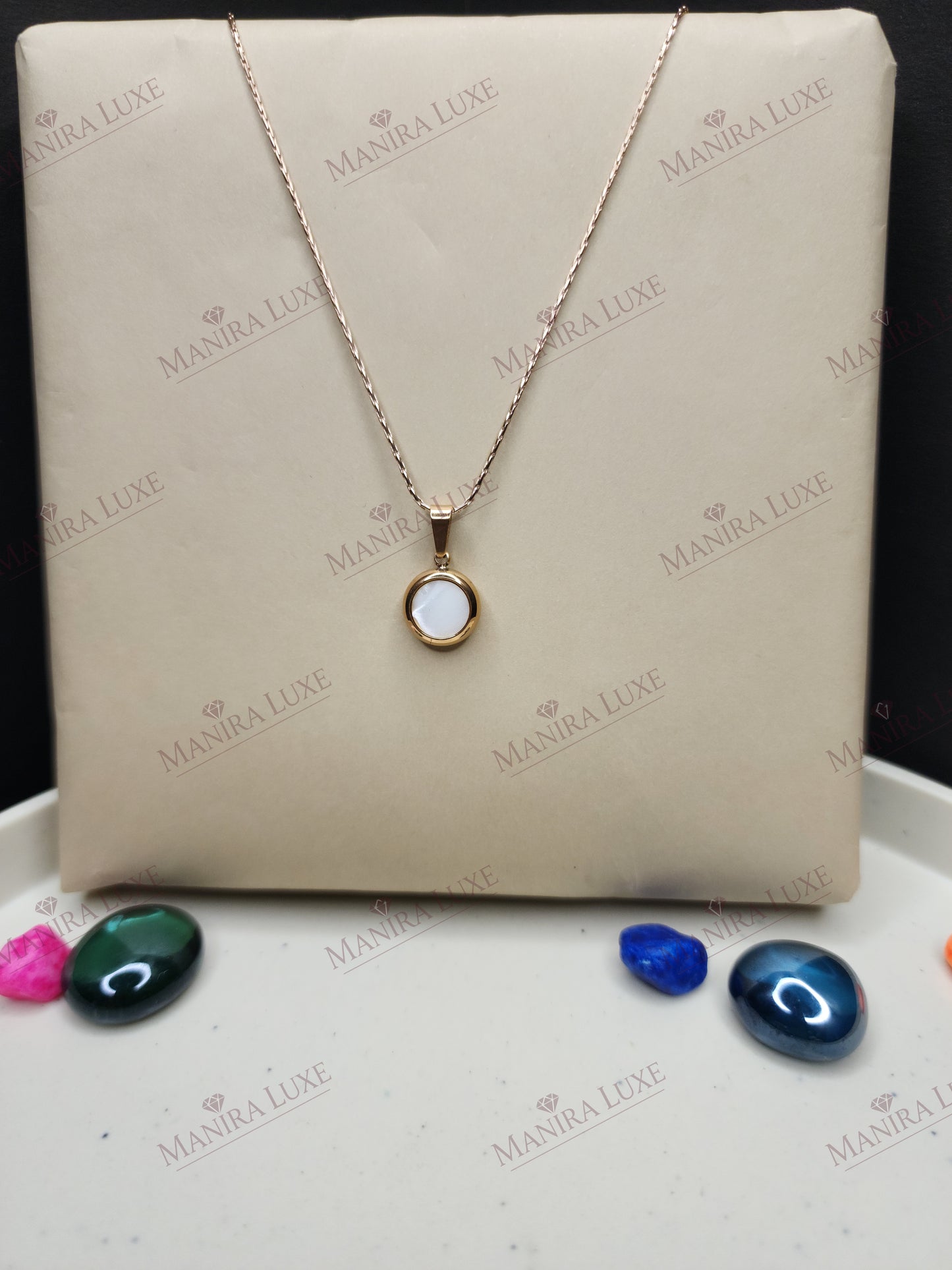 PEARL HORIZON ROSE GOLD NECKLACE