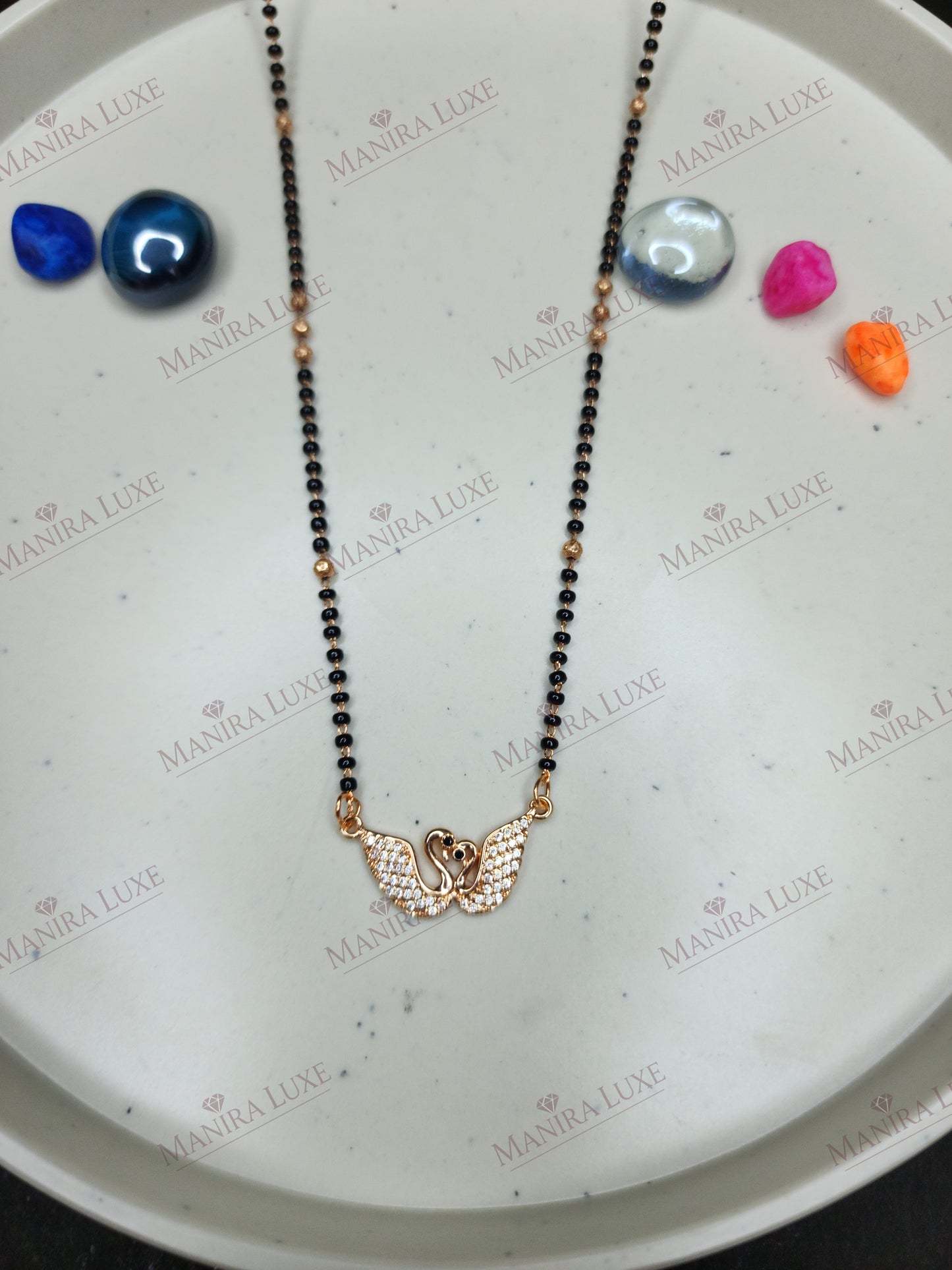 VIHANGA WINGS ROSE GOLD MANGLSUTRA