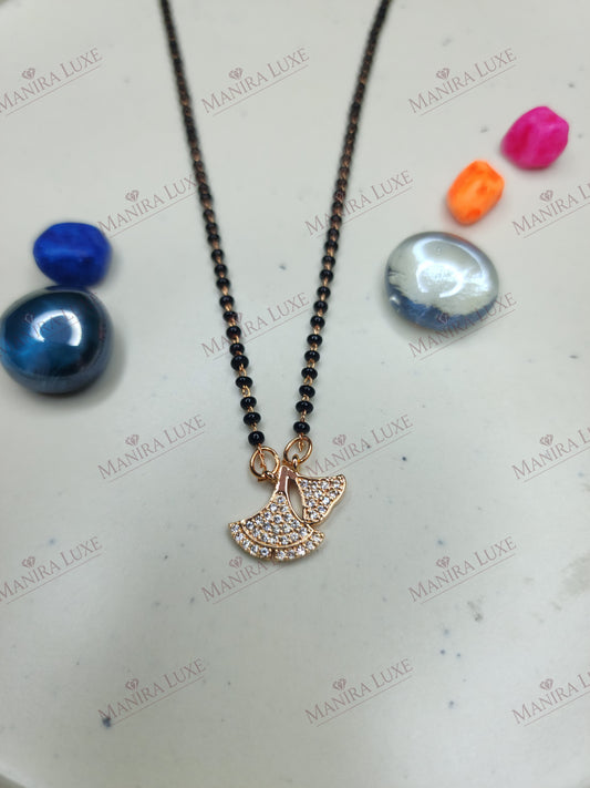 AURELIA WINGS ROSE GOLD MANGALSUTRA