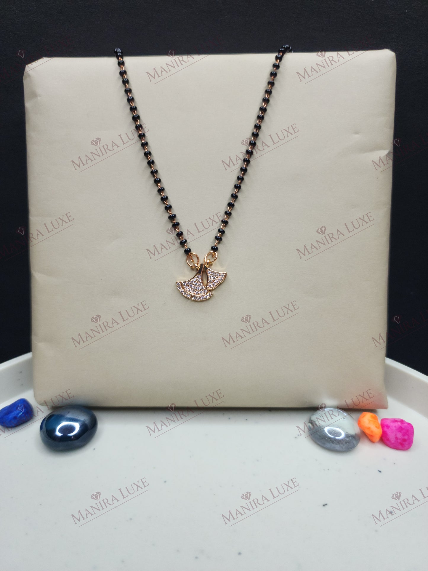 AURELIA WINGS ROSE GOLD MANGALSUTRA