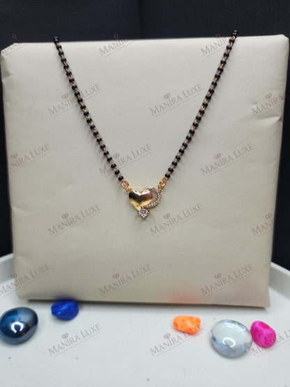 MOONLIT HEART ROSE GOLD MANGALSUTRA