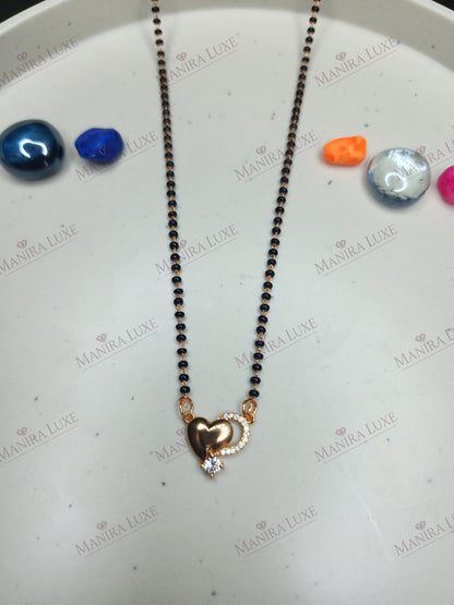 MOONLIT HEART ROSE GOLD MANGALSUTRA