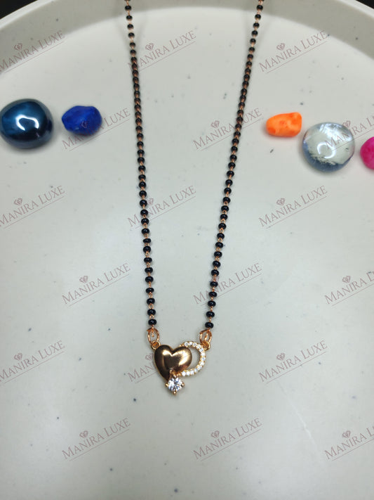 MOONLIT HEART ROSE GOLD MANGALSUTRA