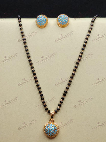 MANDALA EMERALD DROP GOLD MANGALSUTRA
