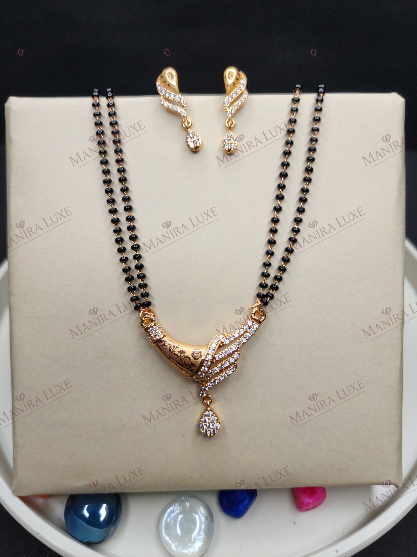 LEAFY ALLURE ROSE GOLD MANGALSUTRA