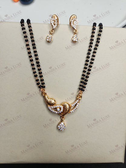 THE VERDANT SPARK ROSE GOLD MANGALSUTRA