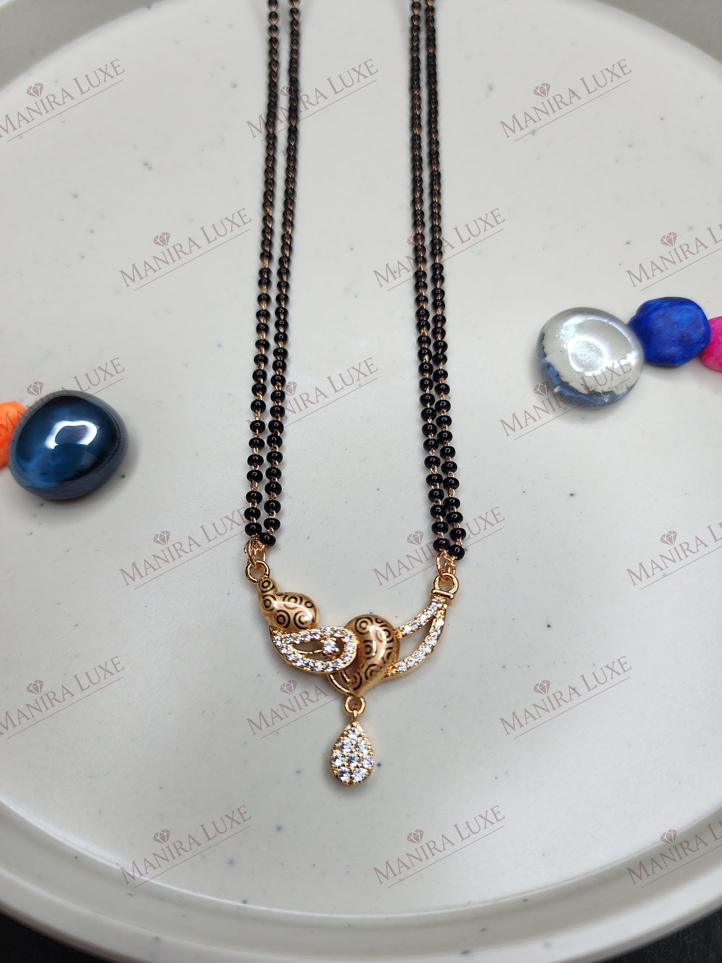 THE VERDANT SPARK ROSE GOLD MANGALSUTRA