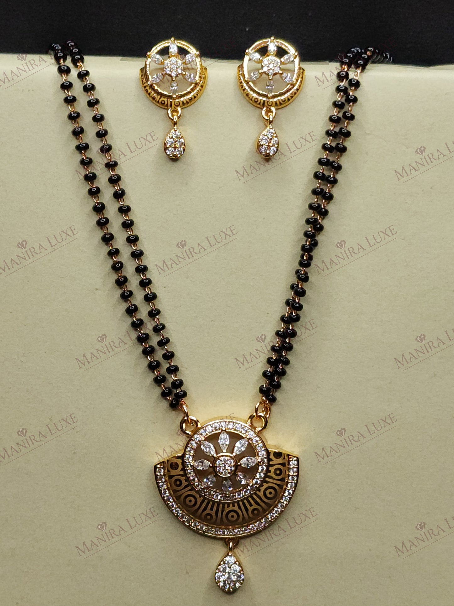 STELLAR CRESCENT ROSE GOLD MANGALSUTRA