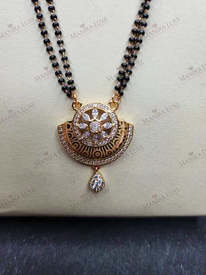 STELLAR CRESCENT ROSE GOLD MANGALSUTRA