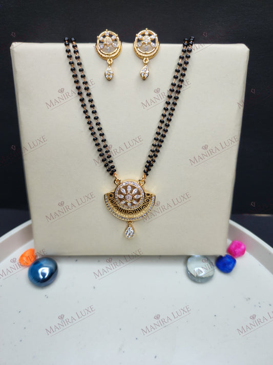 STELLAR CRESCENT ROSE GOLD MANGALSUTRA