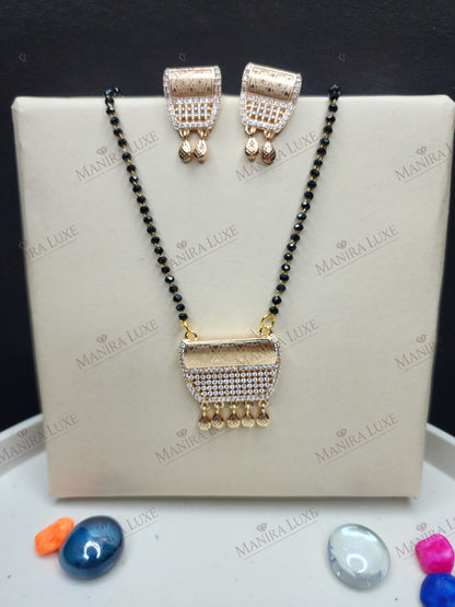 CURVILINEAR RADIANCE ROSE GOLD MANGALSUTRA