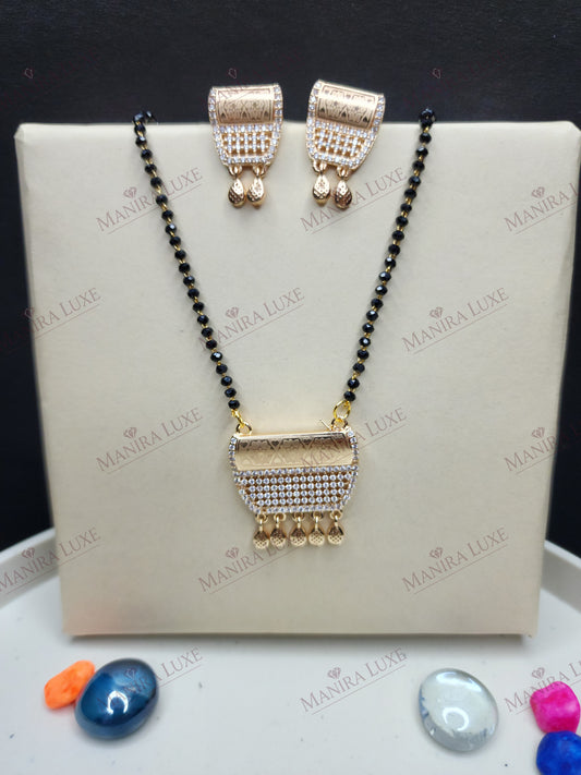 CURVILINEAR RADIANCE ROSE GOLD MANGALSUTRA