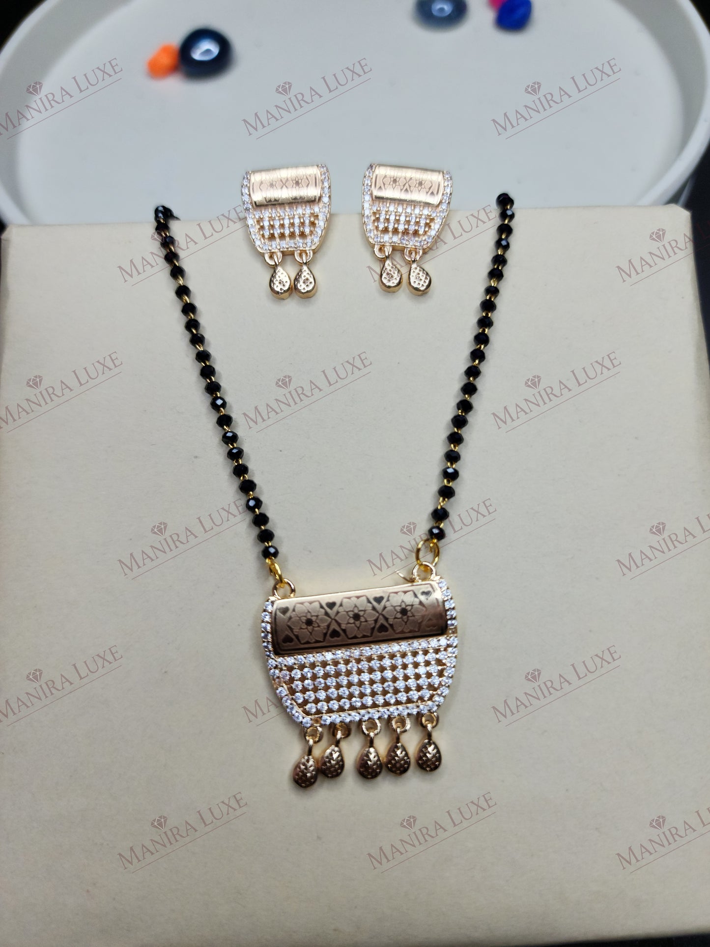 CURVILINEAR RADIANCE ROSE GOLD MANGALSUTRA
