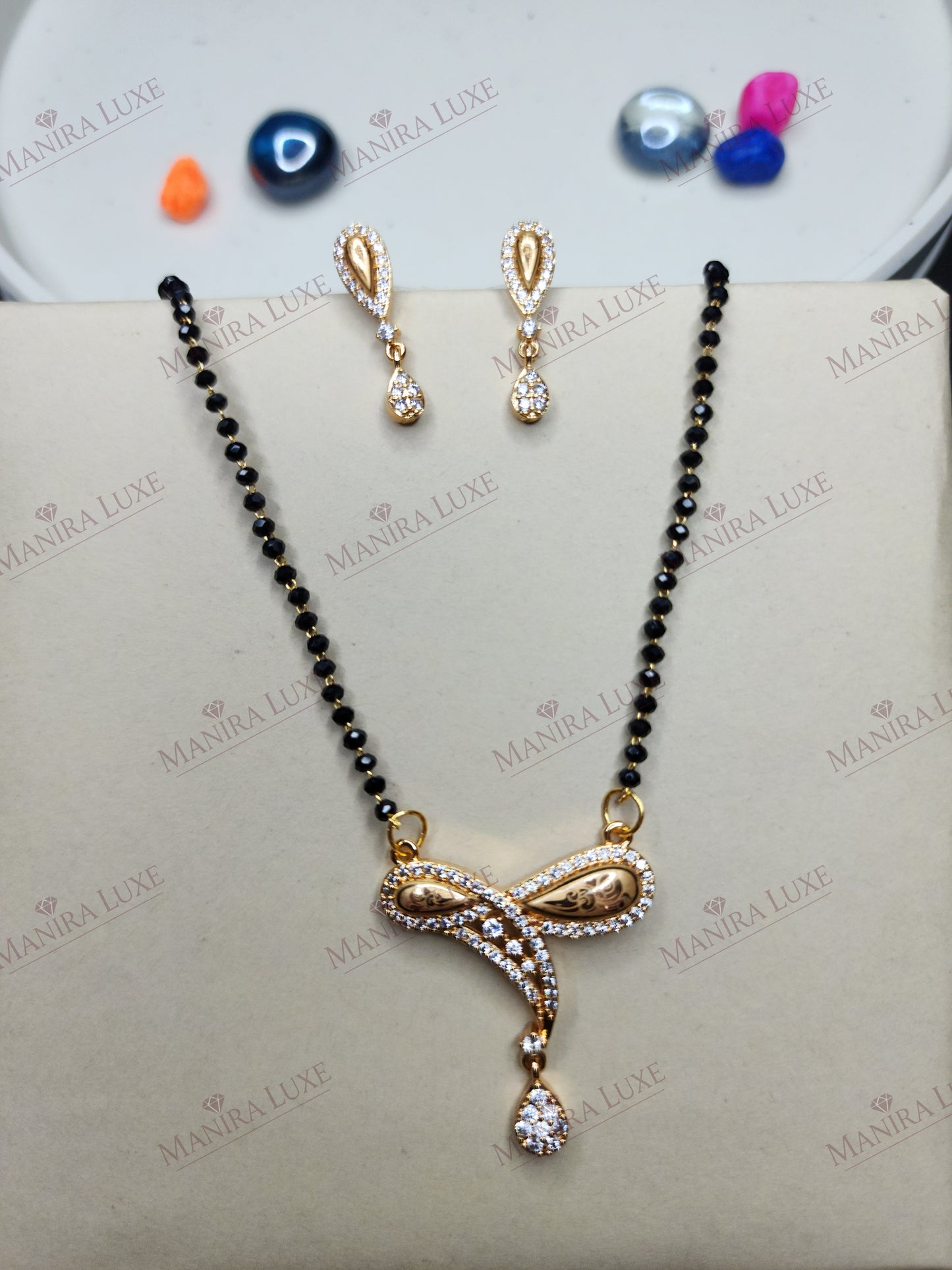 THE INFINITY BOW ROSE GOLD MANGALSUTRA