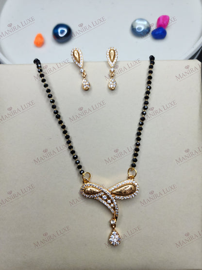 THE INFINITY BOW ROSE GOLD MANGALSUTRA