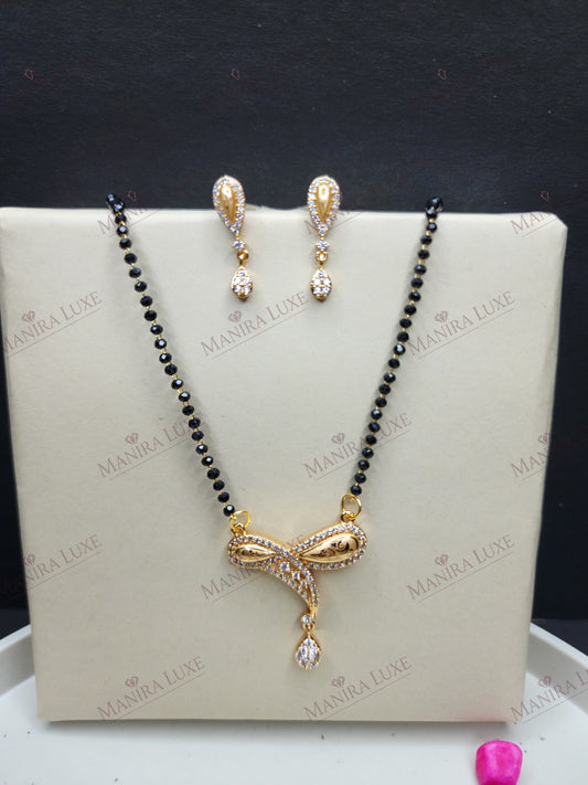 THE INFINITY BOW ROSE GOLD MANGALSUTRA